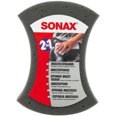 SONAX Višenamjenska spužva - dvostrana spužva za pranje. Sivi dio za pranje, bijeli za mušice