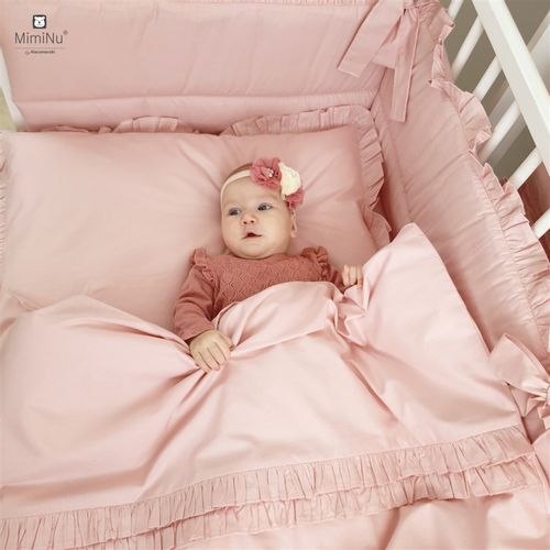 MimiNu posteljina za bebe 2 elem Royal Powder Pink slika 2