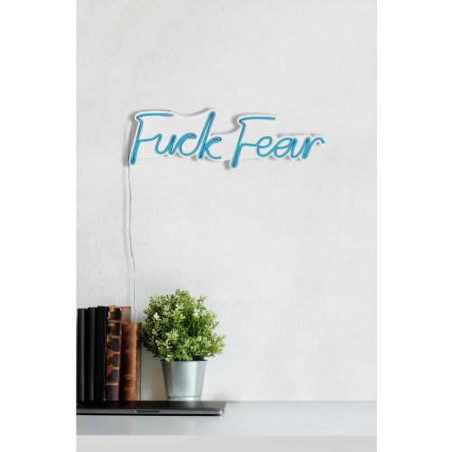 Wallity Ukrasna plastična LED rasvjeta, Fuck Fear - Blue slika 13