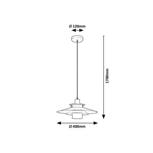 Rabalux Cameron,visilica E27 1x40W,siva slika 2