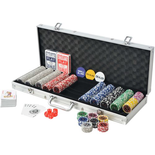 Set za Poker s 500 Laserskih Žetona Aluminijum slika 21