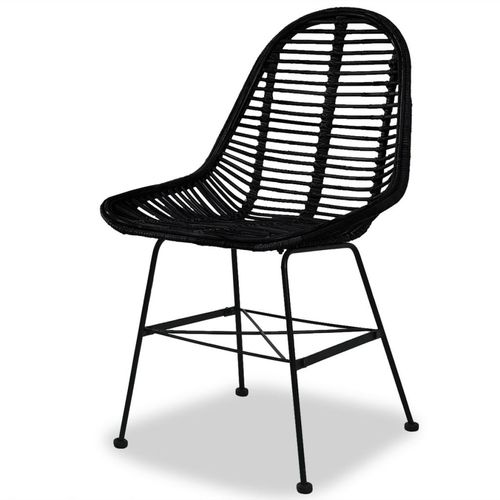 Blagovaonske stolice od prirodnog ratana 4 kom crne slika 29