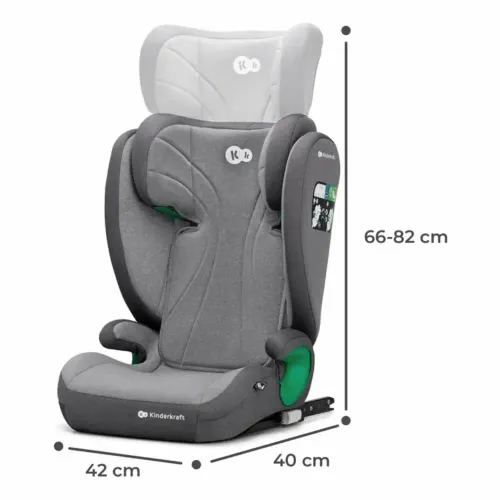 Kinderkraft autosjedalica Junior Fix 2 i-Size 15-36 kg (100-150 cm), Rocket grey slika 8