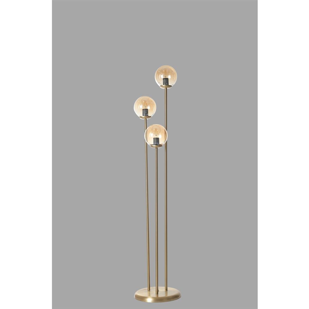 Judy 3 Lü Eskitme Bal Camlı Lambader Amber Floor Lamp slika 4