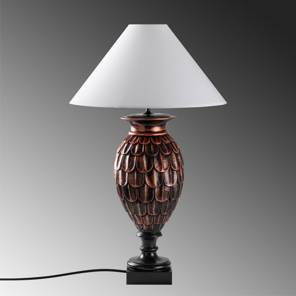 ELEGANZE-5305 Smeđa i Bijela Stolna Lampa slika 6