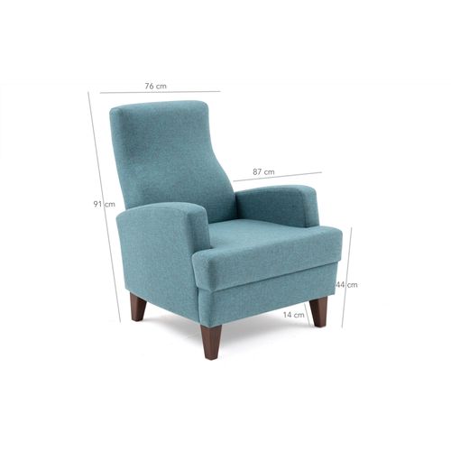 Atelier Del Sofa Fotelja wing KANA tirkizna, Kana Bergere - Turquoise slika 4