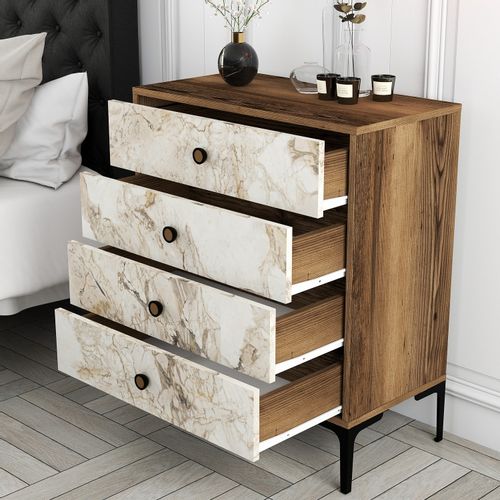 Lizbon 538 - Walnut, White Walnut
White Dresser slika 3