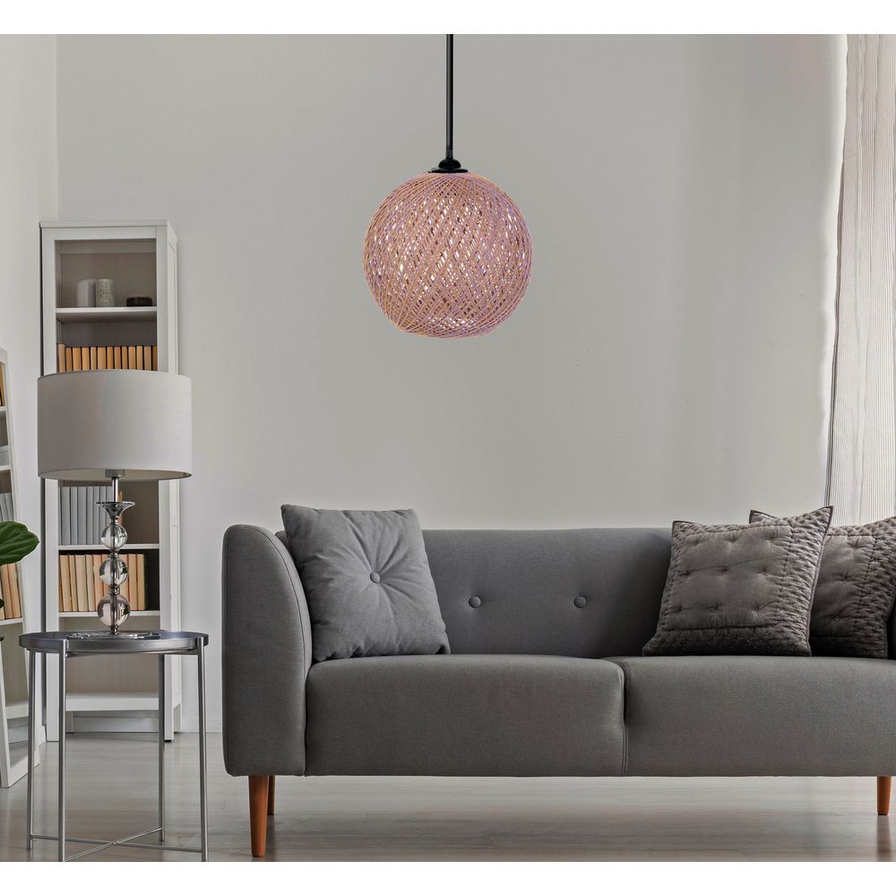 Ručno Rađeni Luster od Jute - JL Lilac Brown slika 2
