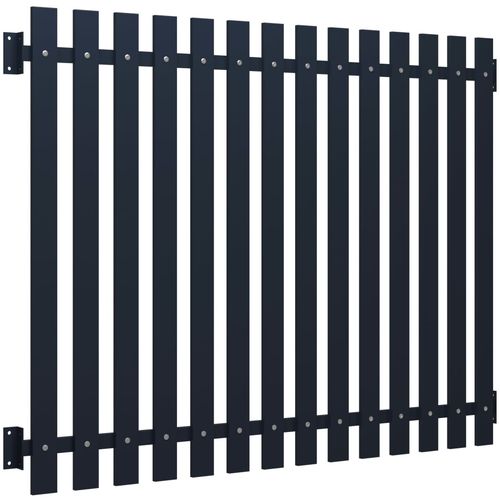 Panel za ogradu antracit 170,5 x 170 cm čelik obložen prahom slika 10