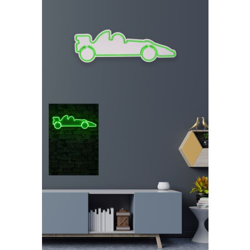 Wallity Ukrasna plastična LED rasvjeta, Formula 1 Race Car - Green slika 3