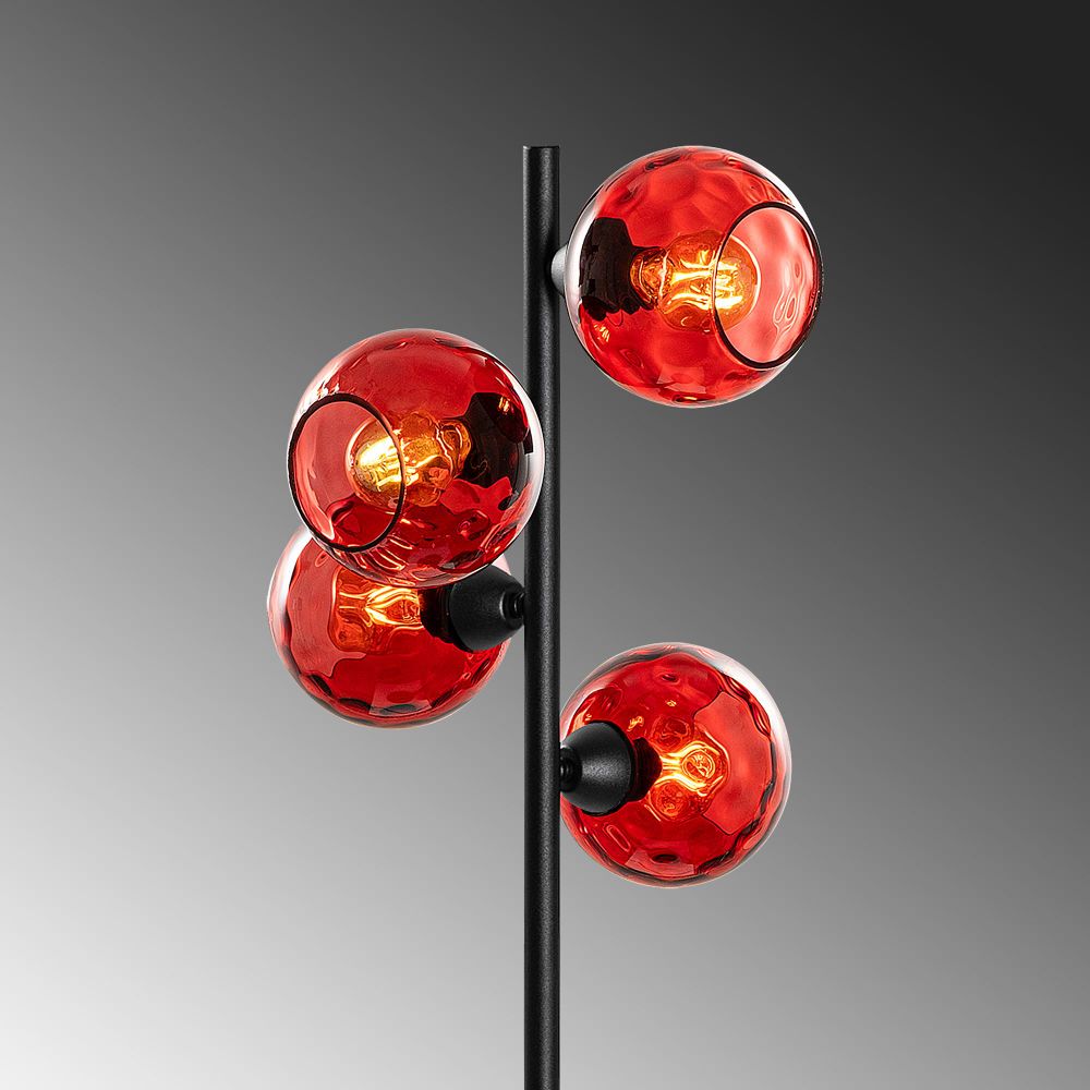 Podna Lampa Benek 15-14531 - Boje: Crvena, Crna slika 7