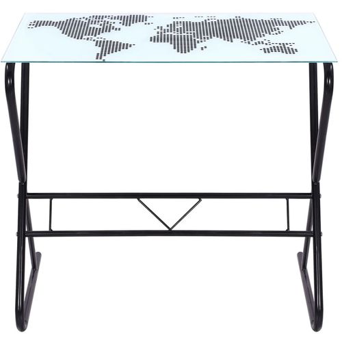 Stakleni stol s dezenom karte svijeta slika 35