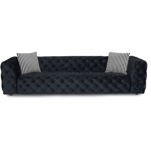 Zeus Black 4-Seat Sofa slika 1