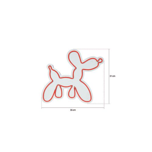 Wallity Ukrasna plastična LED rasvjeta, Balloon Dog - White slika 14