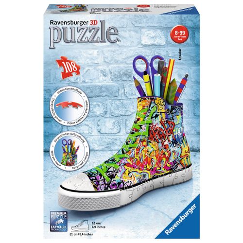 Ravensburger Puzzle 3D Tenisica Grafiti, 108 Komada slika 1