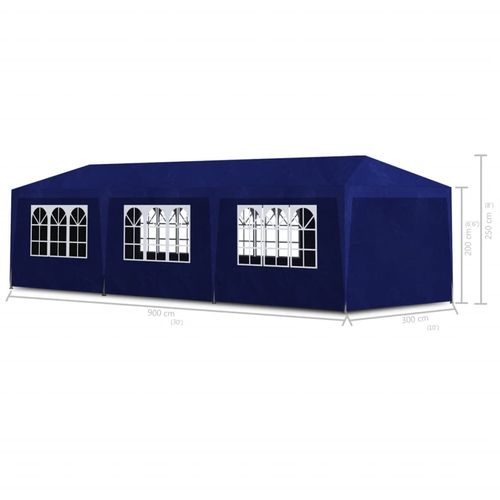 Šator za zabave 3 x 9 m plavi slika 24