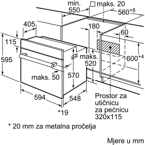 BOSCH pećnica HBF133BR0 slika 3