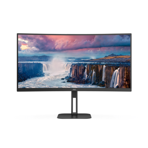 Monitor AOC CU34V5C BK 34" VA zakrivljen 21:9 3440x1440 100Hz 1ms MPRT HDMI DP USB visina zvučnici slika 1