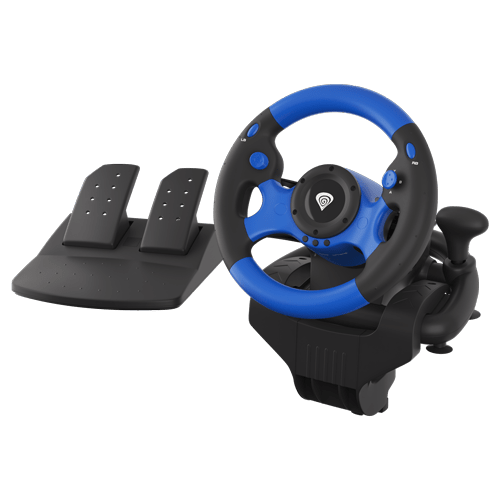 Natec NGK-1566 GENESIS SEABORG 350, Driving Wheel for PC/Console, 10-inch Wheel, Dual-motor Feedback, Gear Shift Knob/Pedals, Accelerator/Brake Pedals, 15 Buttons, USB slika 3