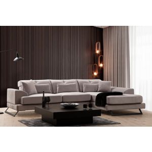 Atelier Del Sofa Kutna garnitura, Svijetlo siva, Frido Right (L3+Chl)