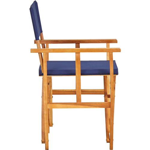 Redateljske stolice 2 kom od masivnog bagremovog drva plave slika 4
