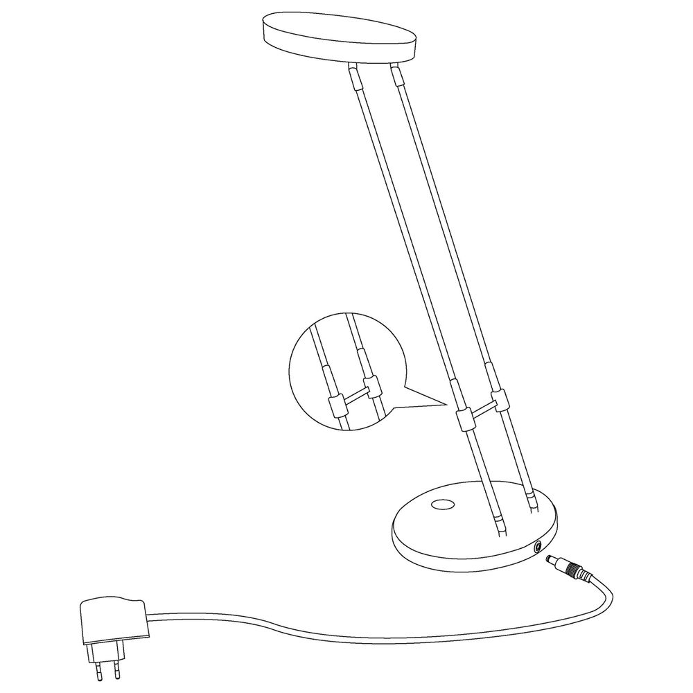 Eglo Gexo stolna/1, led, 3w, 220lm, bijela/krom  slika 4