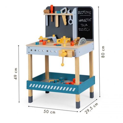 Eco Toys Drvena Radionica Sa Alatom 47 Elemenata slika 6