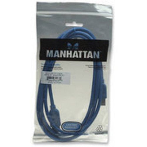 Manhattan USB kabel USB 3.2 gen. 1 (USB 3.0) USB-A utikač, USB-A utičnica 2.00 m plava boja pozlaćeni kontakti, UL certificiran 322379-CG slika 5