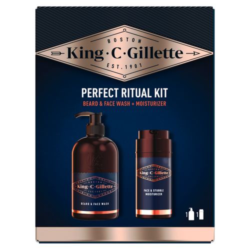 King C. Gillette poklon paket gel za pranje brade i krema slika 1