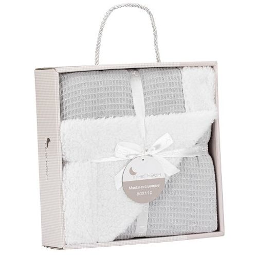 InterBaby Dvostrana Dekica 110x80 Honeycomb Grey slika 5