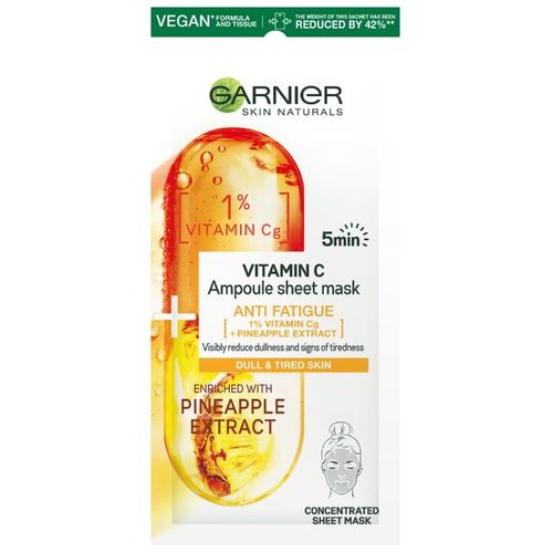 Garnier Skin Naturals maska u maramici sa sadržajem ampule vitamin C za umornu kožu 15g slika 2