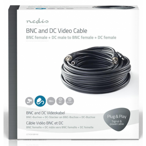 CCTVCA10BK100 * CCTV Security Cable BNC / DC  RG59, 10m (841) slika 3