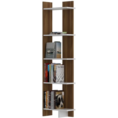 Woody Fashion Polica za knjige, Als - Walnut, White slika 3