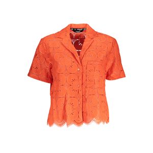 DESIGUAL ORANGE WOMEN'S SHORT SLEEVED SHIRT