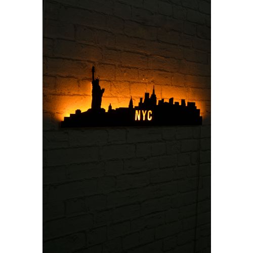 Wallity Ukrasna LED rasvjeta, NYC Skyline - Yellow slika 2