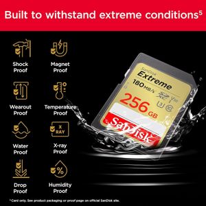 SanDisk Extreme PLUS SDHC memorijska kartica od 128GB, 180MB/s i 130MB/s čitanje/pisanje, UHS-I, Class 10, U3, V30