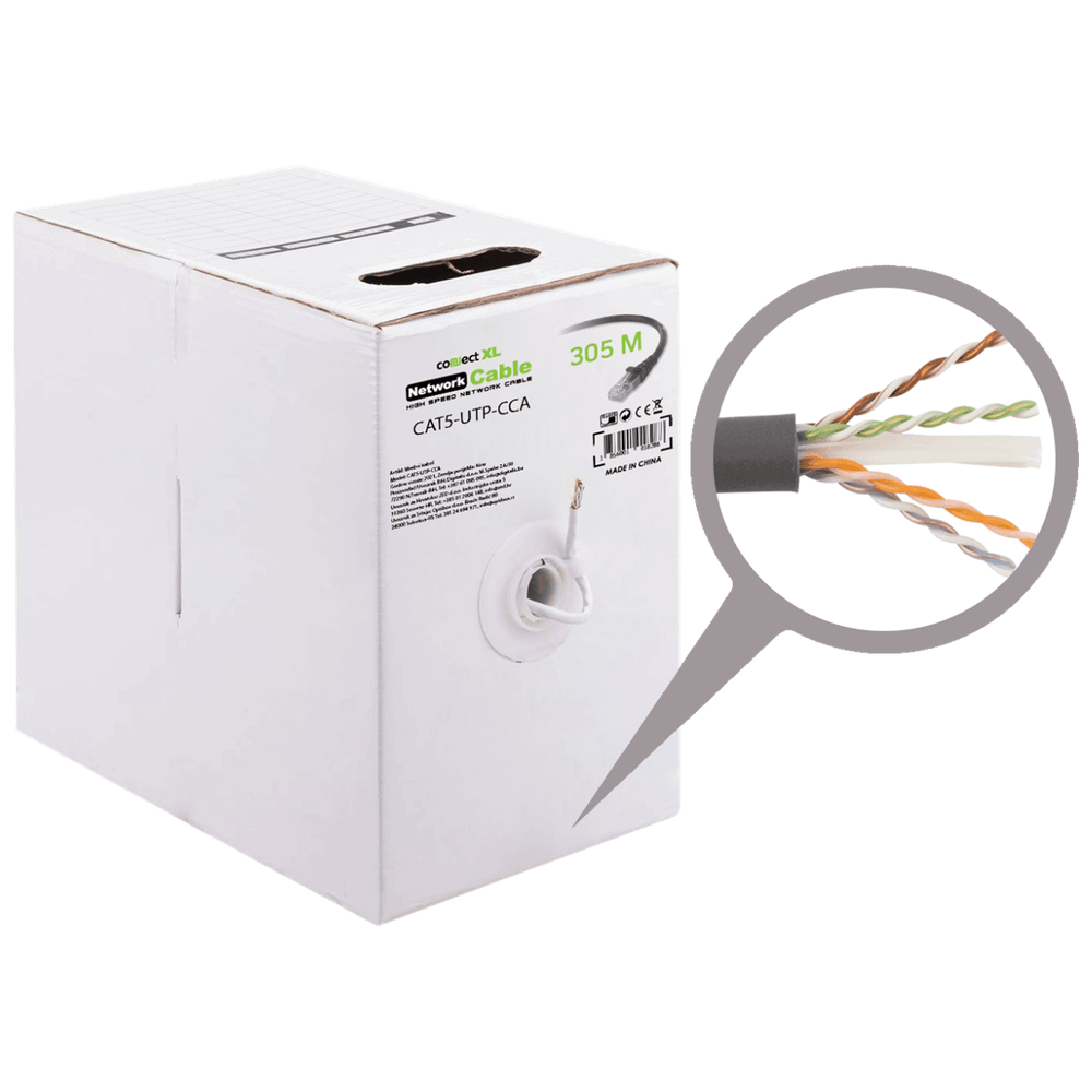 Connect XL Mrežni UTP kabl, CAT5e, CCA, 305 met. - CAT5-UTP-CCA slika 1