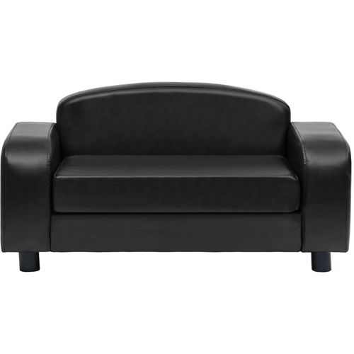 Sofa za pse crna 80 x 50 x 40 cm od umjetne kože slika 17