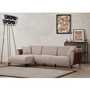 Ugaona Sofa na Razvlačenje Aren Left - Bež Cimet
