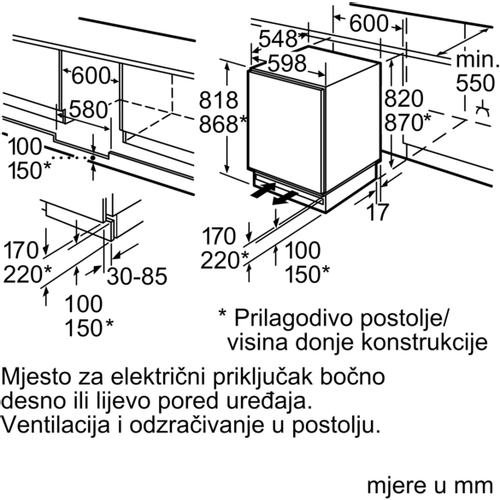 Bosch ugradbeni hladnjak KUL15AFF0 slika 5