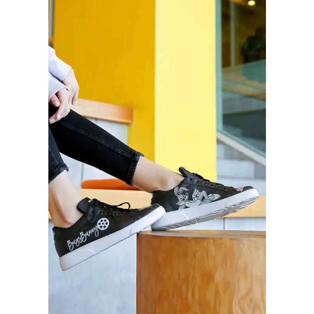 DOGO Ženske patike Ace Sneakers Whats Up Doc? Bugs Bunny Crne slika 6