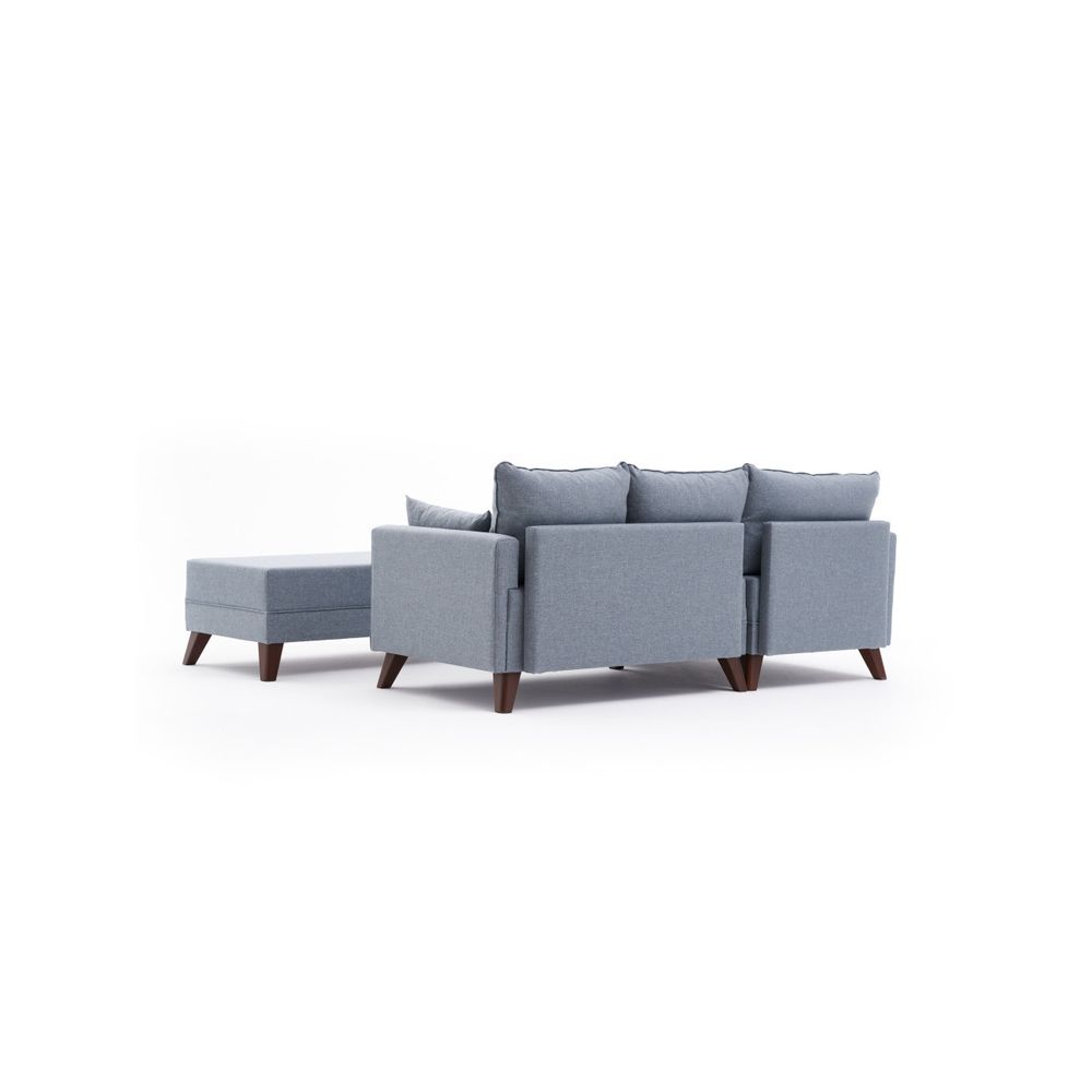 Bella Soft Mini Köşe Left - Plavi Kutni Sofa-Krevet slika 8