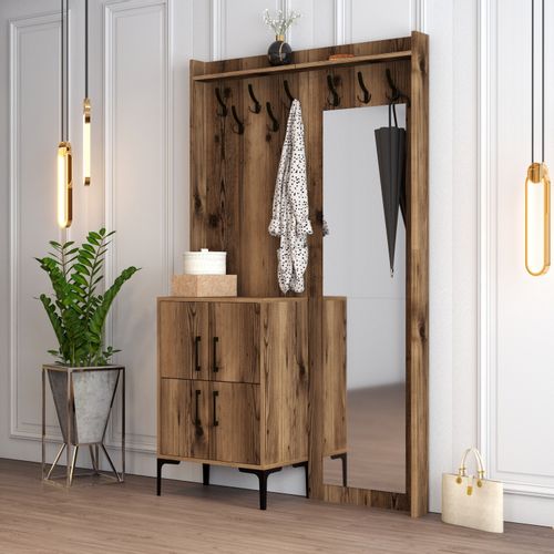 Woody Fashion Ormar za predsoblje, Berlin BC - Walnut slika 2