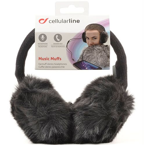 Cellularline grijači za uši sa slušalicama black slika 3