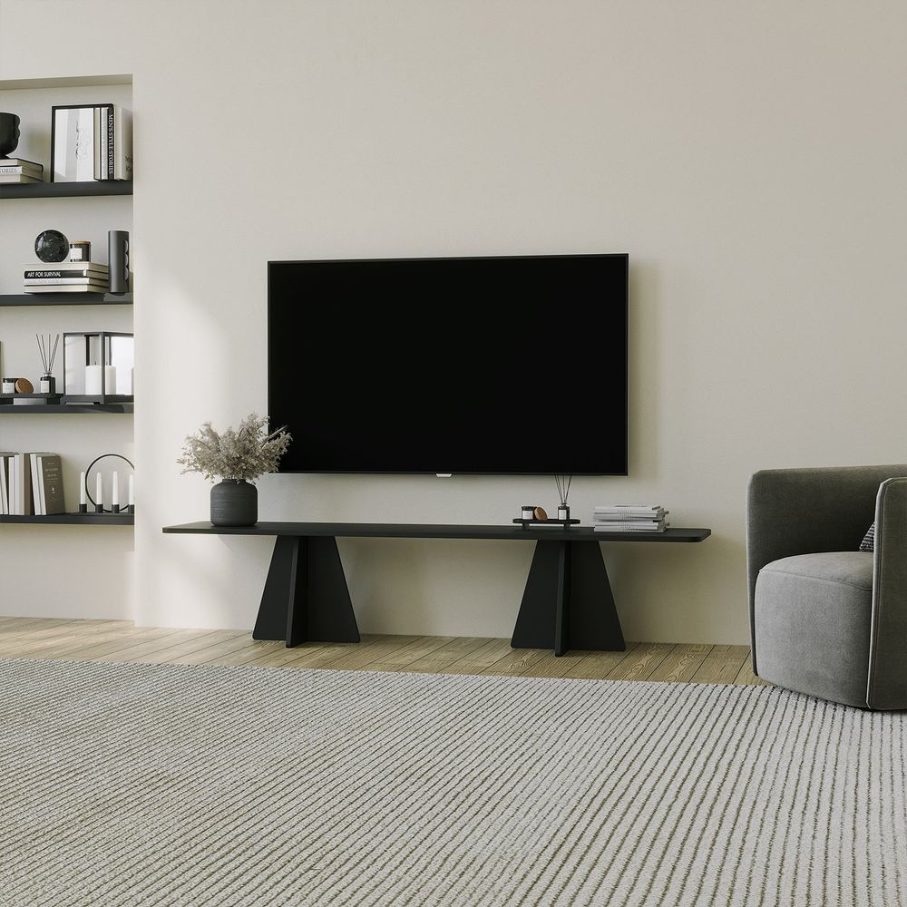 TV Komoda Mushroom - Black Black slika 4