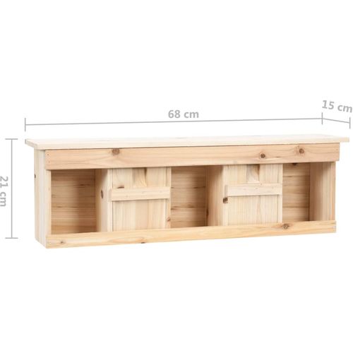 Kućica za vrapce s 5 odjeljaka 68 x 15 x 21 cm od jelovine slika 7