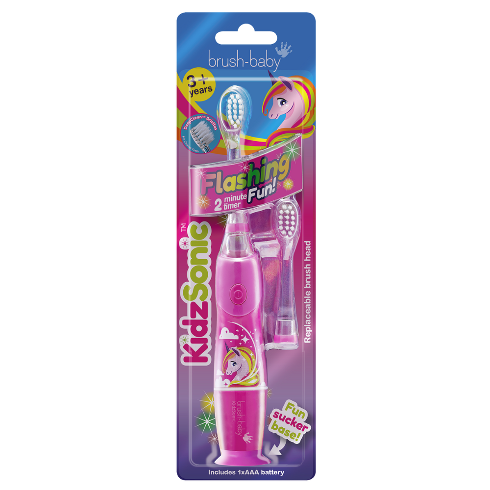 Brush-Baby Dječija električna četkica za zube KidzSonic Unicorn slika 3