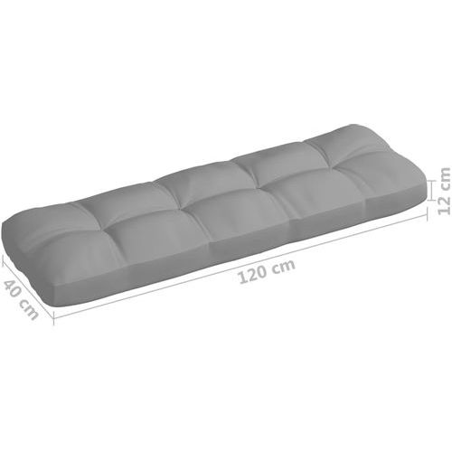 Jastuci za sofu od paleta 2 kom sivi * Bez originalne ambalaže/Mogući znakovi stajanja slika 5