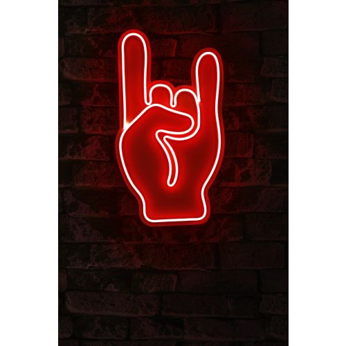 Wallity Ukrasna plastična LED rasvjeta, Rock N Roll Sign - Red slika 10