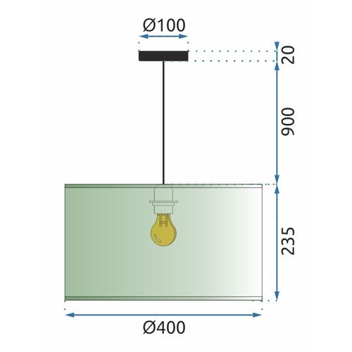 TOOLIGHT Viseća svjetiljka Blue Gold 40cm APP954-1CP slika 12